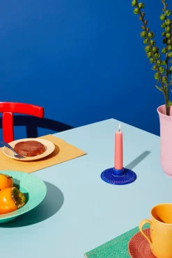 Lyngby Porcelæn Lysestager<Rhombe Kronelysestage fra