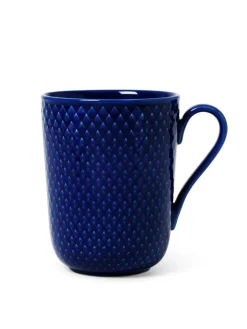 Lyngby Porcelæn Service<Rhombe krus m. hank, blå fra