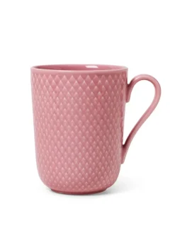 Lyngby Porcelæn Service<Rhombe krus m. hank, rosa fra
