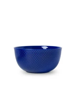 Lyngby Porcelæn Service<Rhombe skål, blå Ø17,5 fra