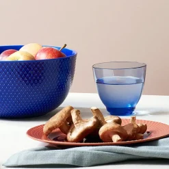 Lyngby Porcelæn Service<Rhombe skål, blå Ø17,5 fra