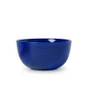 Lyngby Porcelæn Service<Rhombe skål, mørk blå Ø22 cm fra