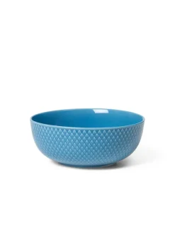 Lyngby Porcelæn Service<Rhombe skål, mørk blå Ø22 cm fra