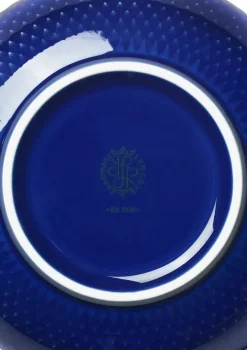 Lyngby Porcelæn Service<Rhombe skål, mørk blå Ø22 cm fra