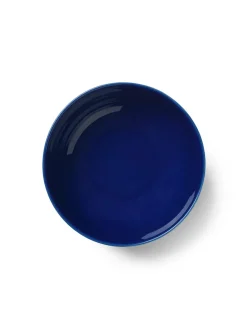 Lyngby Porcelæn Service<Rhombe skål, mørk blå Ø22 cm fra
