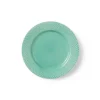 Lyngby Porcelæn Service<Rhombe tallerken, aqua Ø21 cm fra