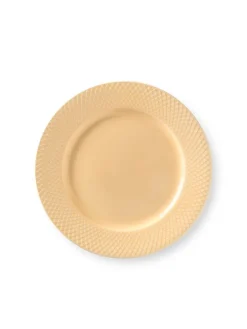 Lyngby Porcelæn Service<Rhombe tallerken, sand Ø27 cm fra