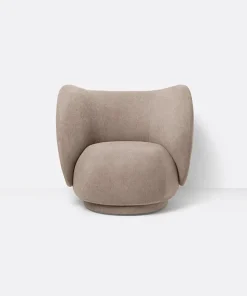 Ferm Living Lænestole<Rico Lounge Chair, bouclé i sand fra