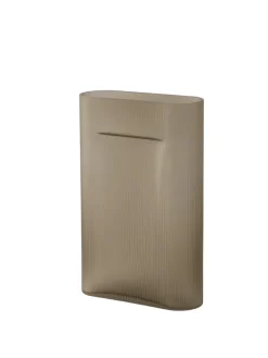 Muuto Vaser<Ridge Vase, taupe frosted glass fra