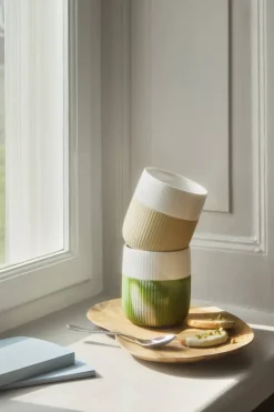 Royal Copenhagen Service<Riflet Contrast Marble Krus Green Grass fra