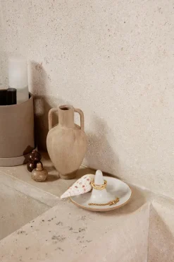 Ferm Living Service<Ring Cone, Off-white Speckle fra