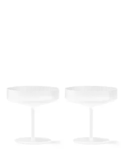 Ferm Living Gaver Til Hende|Service<Ripple champagneglas fra