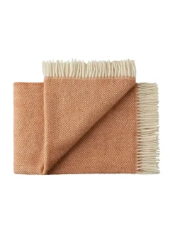 Silkeborg Uldspinderi Puder Og Plaider<Rømø Plaid, apricot orange fra