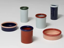 Nine Vaser<ROD krukke, dark blue/terracotta fra