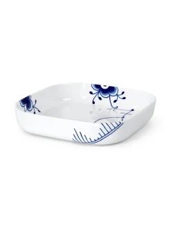 Royal Copenhagen Service<Blå Mega Riflet, firkantet ovnfast fad 25 x 25cm