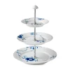 Royal Copenhagen Service<Blå Mega Riflet, étagère 3 lag