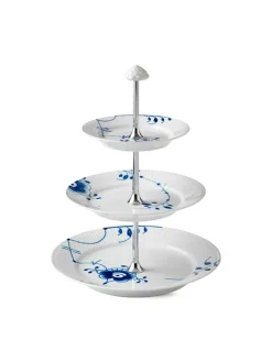 Royal Copenhagen Service<Blå Mega Riflet, étagère 3 lag