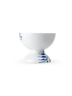 Royal Copenhagen Service<Blå Mega Riflet Skål på fod, 8 cm