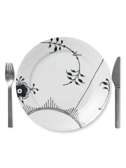 Royal Copenhagen Service<Blå Mega Riflet, tallerken 27 cm mønster 6