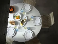 Royal Copenhagen Service<Blå Mega Riflet, tallerken 27 cm mønster 6