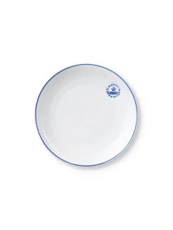 Royal Copenhagen Service<Blå Mega Riflet, tallerken 19 cm mønster 2
