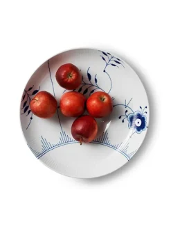 Royal Copenhagen Service<Blå Mega Riflet, fad 34 cm