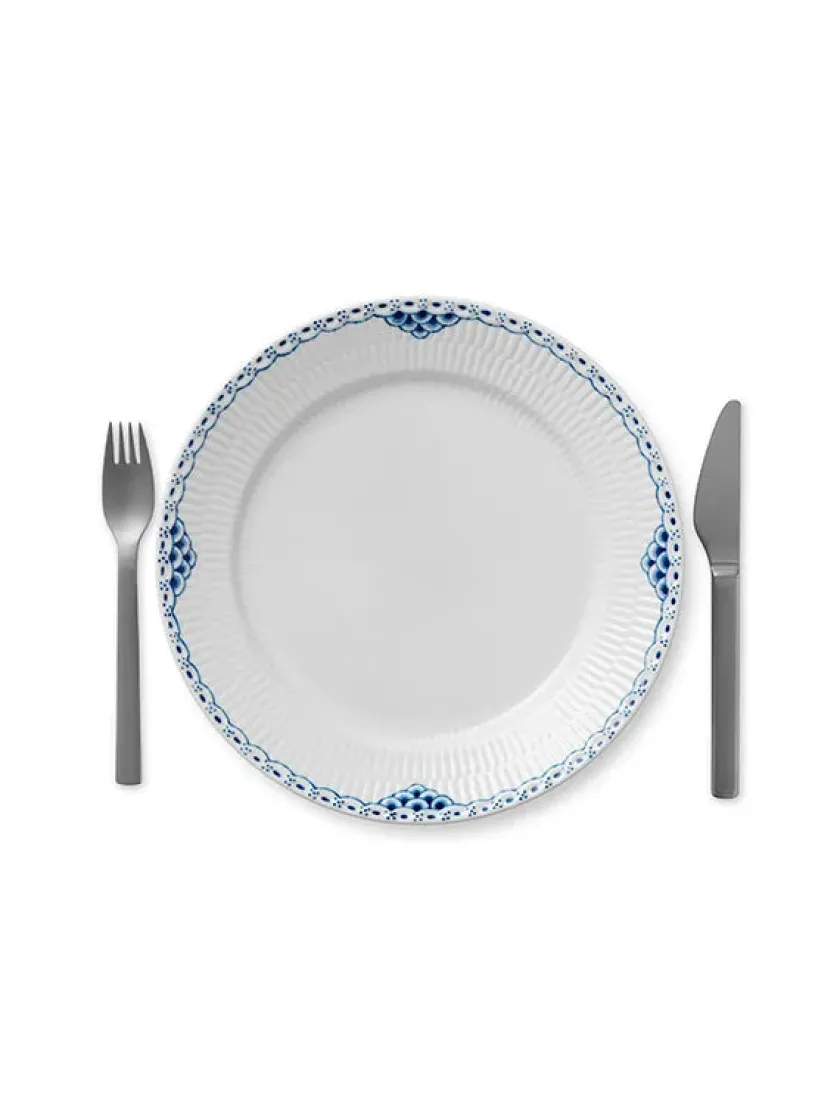 Royal Copenhagen Gaver Til Hende|Service<Blå Mega Riflet, tallerken 27 cm mønster 2