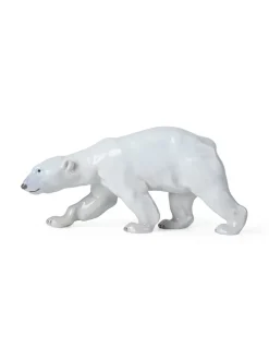 Royal Copenhagen Figurer<Figurine Isbjørn, gående 14 cm