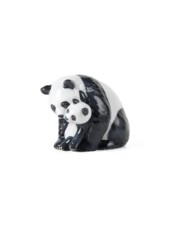 Royal Copenhagen Figurer<Figurine Panda, med unge 13 cm