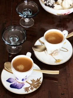 Royal Copenhagen Gaver Til Hende|Service<Flora højhankskop med underkop, Iris