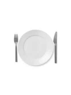 Royal Copenhagen Service<Hvid Elements, tallerken 22 cm