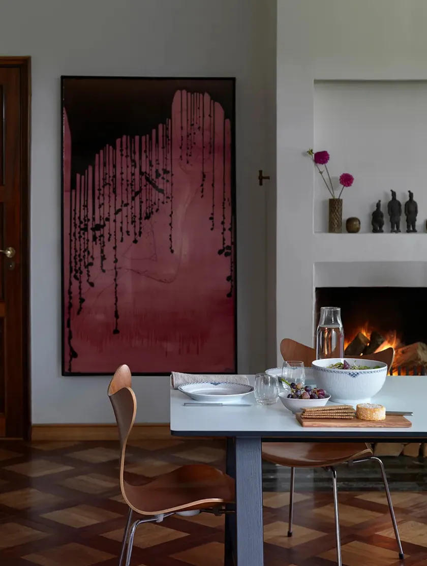 Royal Copenhagen Service<Hvid Riflet, skål 310 cl