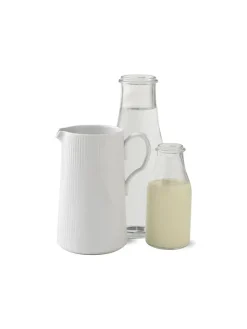 Royal Copenhagen Kander|Service<Hvid Riflet, kande 1,5 l
