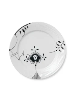 Royal Copenhagen Service<Hvid Riflet, tallerken 27 cm