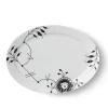 Royal Copenhagen Gaver Til Ham|Gaver Til Hende<Sort Mega Riflet, oval tallerken 28 cm