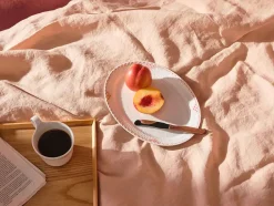 Royal Copenhagen Gaver Til Ham|Gaver Til Hende<Sort Mega Riflet, oval tallerken 28 cm