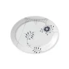 Royal Copenhagen Gaver Til Ham|Gaver Til Hende<Sort Mega Riflet, oval tallerken 34 cm