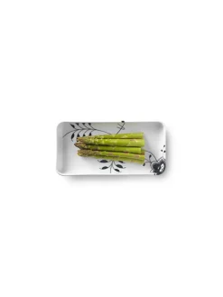 Royal Copenhagen Service<Sort Mega Riflet, fad 24 cm