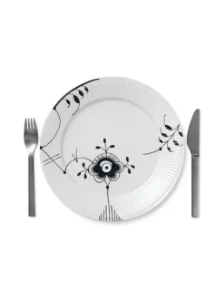 Royal Copenhagen Gaver Til Ham|Gaver Til Hende<Sort Mega Riflet, tallerken 27 cm