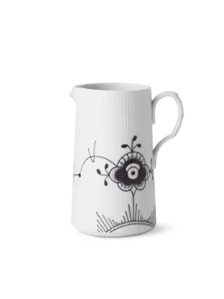 Royal Copenhagen Gaver Til Ham|Kander<Sort Mega Riflet, kande 1,5 l