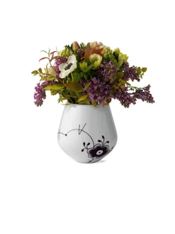 Royal Copenhagen Vaser<Sort mega Riflet, vase 15 cm