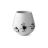 Royal Copenhagen Vaser<Sort Mega Riflet, vase 20,5 cm