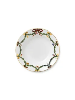 Royal Copenhagen Juleborddækning|Service<Stjerne Riflet Jul, dyb tallerken 24 cm