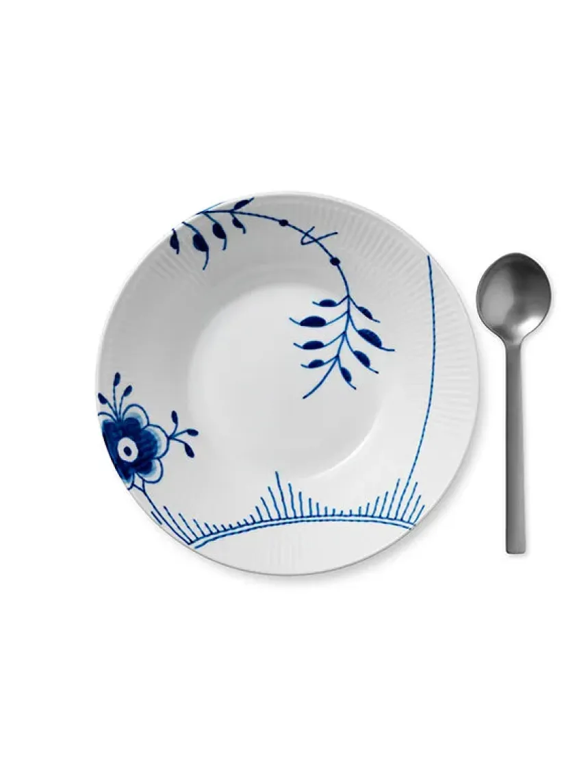 Royal Copenhagen Juleborddækning|Service<Stjerne Riflet Jul, dyb tallerken 24 cm