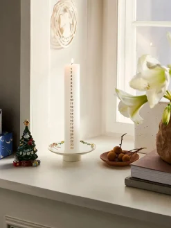 Royal Copenhagen Juleborddækning|Kalenderlys & Julelysestager<Stjerne Riflet Jul Lysestage, 15,5 cm