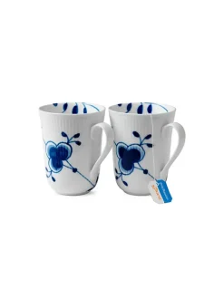 Royal Copenhagen Juleborddækning|Service<Stjerne Riflet Jul, 2-pak krus 33 cl