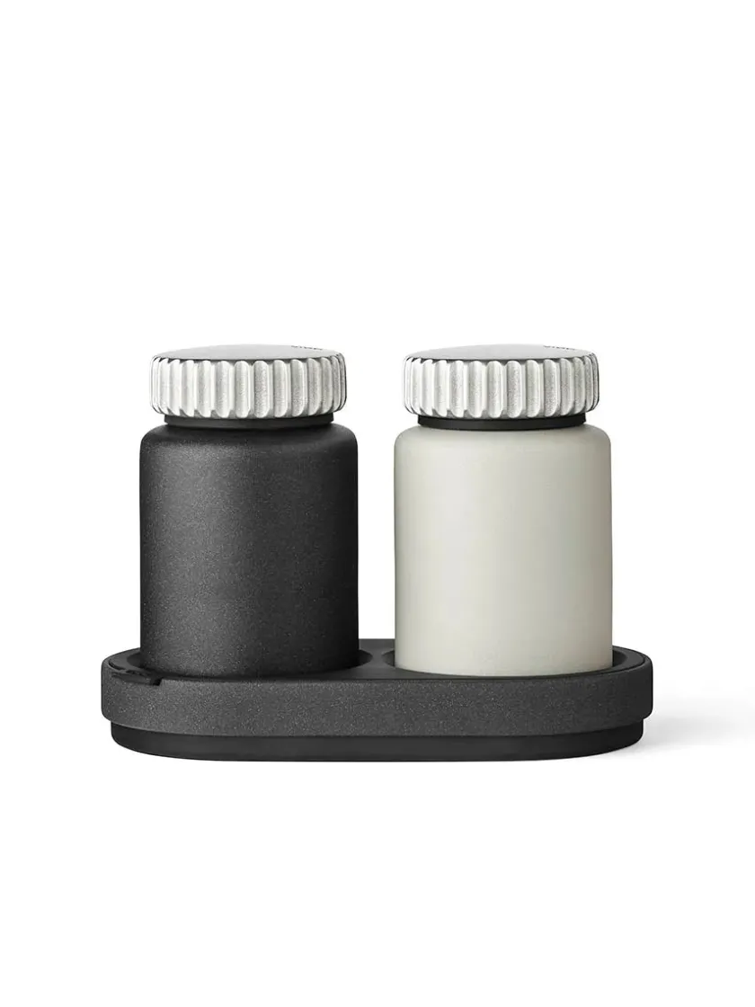 Vipp Service<Salt og peber sæt, sort og grå fra