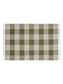 Silkeborg Uldspinderi Puder Og Plaider<Santa Fe Plaid, limestone fra