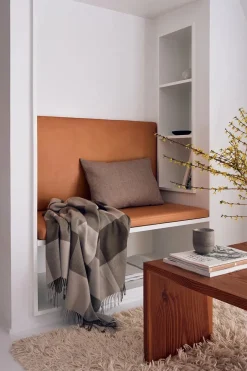 Silkeborg Uldspinderi Puder Og Plaider<Santa Fe Plaid, walnut brown fra