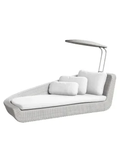 Cane-line Udendørs Loungemøbler<Savannah Daybed, højre i hvid/grå fra